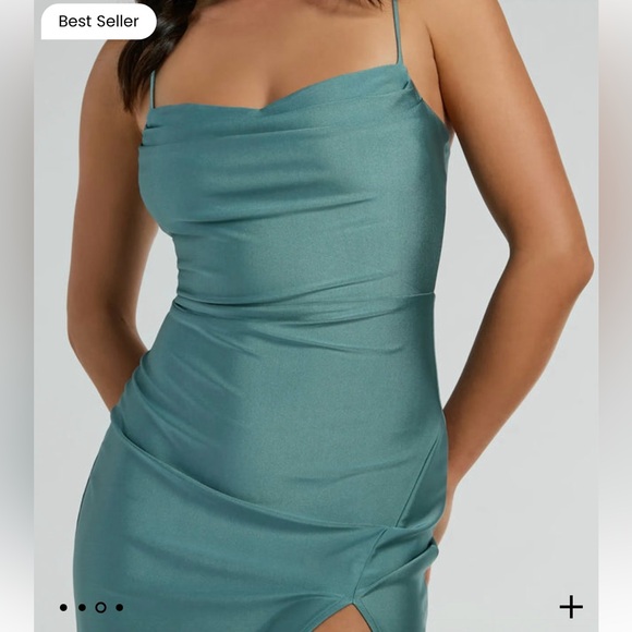 sachin and babi light blue dress Windsor Sleek And Smooth High Slit Midi Dress at CoolSprings Galleria in  Franklin, TN main image 1